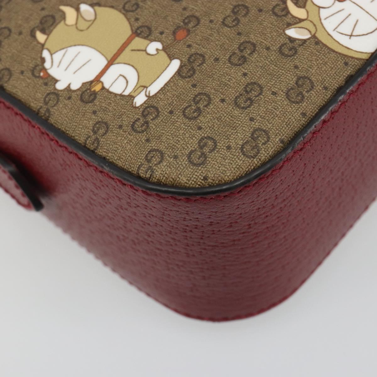 GUCCI Micro GG Supreme Doraemon Collaboration Bag PVC Beige 574886 Auth 192558SM