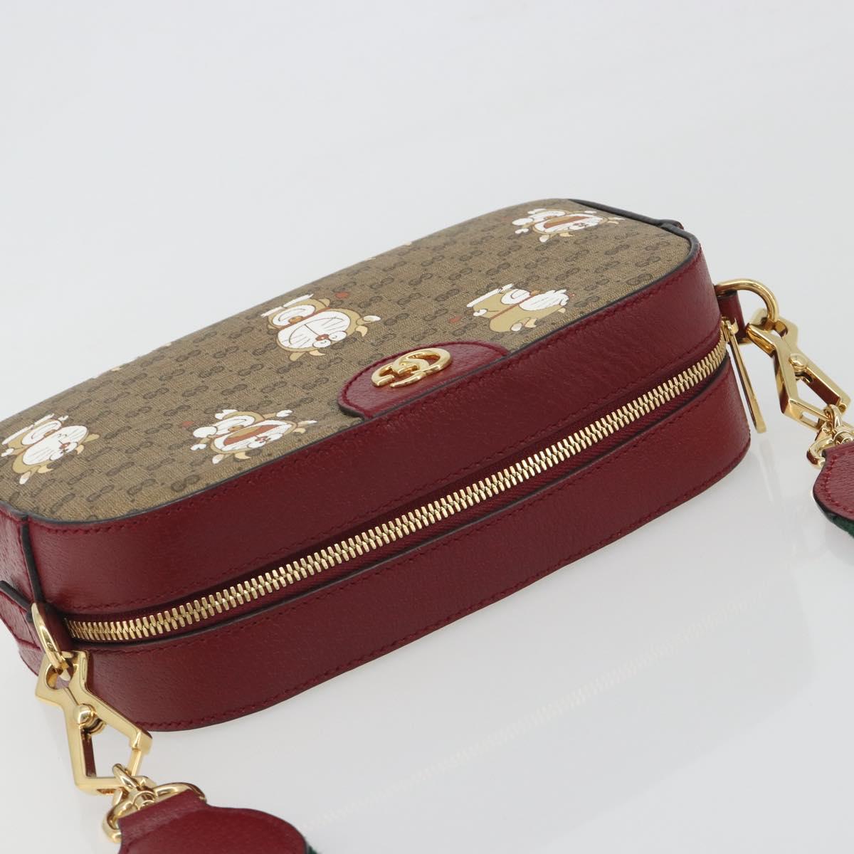 GUCCI Micro GG Supreme Doraemon Collaboration Bag PVC Beige 574886 Auth 192558SM