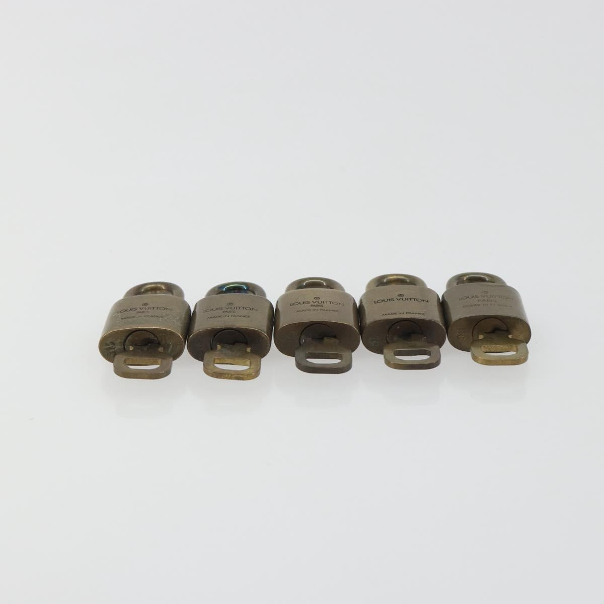 LOUIS VUITTON Padlock 10 Set Padlock metal Gold LV Auth 192562