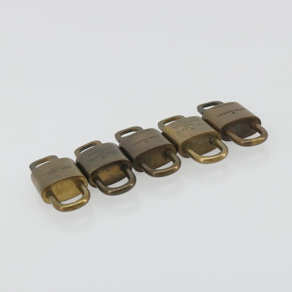 LOUIS VUITTON Padlock 10 Set Padlock metal Gold LV Auth 192562