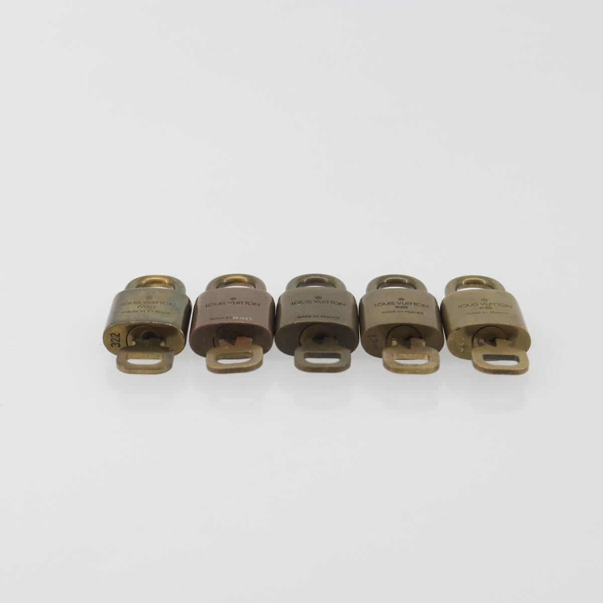 LOUIS VUITTON Padlock 10 Set Padlock metal Gold LV Auth 192563