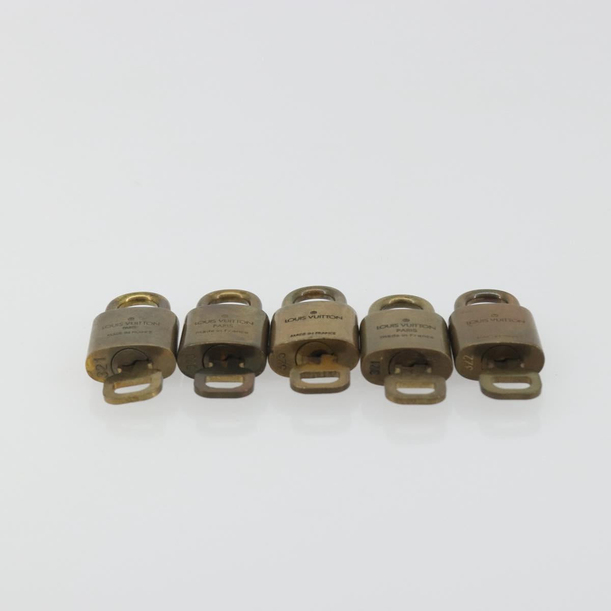 LOUIS VUITTON Padlock 10 Set Padlock metal Gold LV Auth 192564