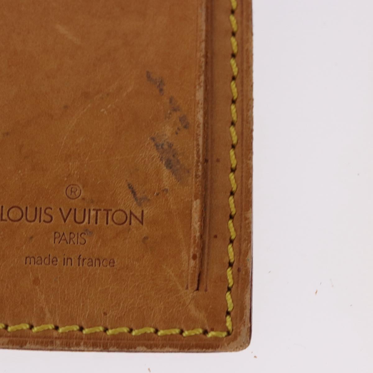 LOUIS VUITTON Name Tag Powanie 10 Set Powanie Leather Beige LV Auth 192572