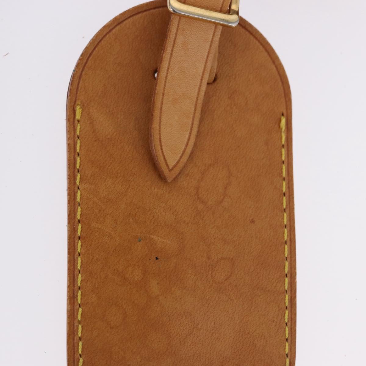 LOUIS VUITTON Name Tag Powanie 10 Set Powanie Leather Beige LV Auth 192573