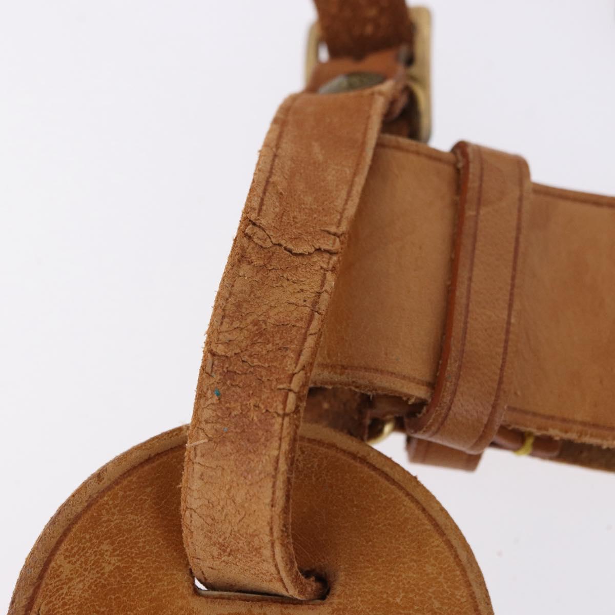 LOUIS VUITTON Name Tag Powanie 10 Set Powanie Leather Beige LV Auth 192573
