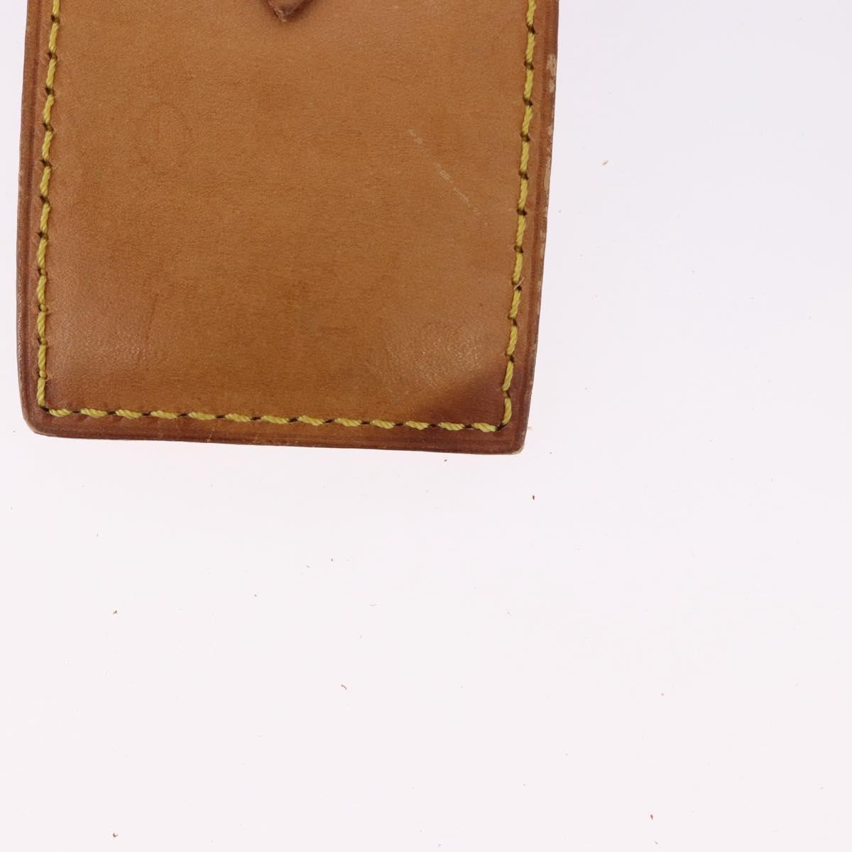 LOUIS VUITTON Name Tag Powanie 10 Set Powanie Leather Beige LV Auth 192577
