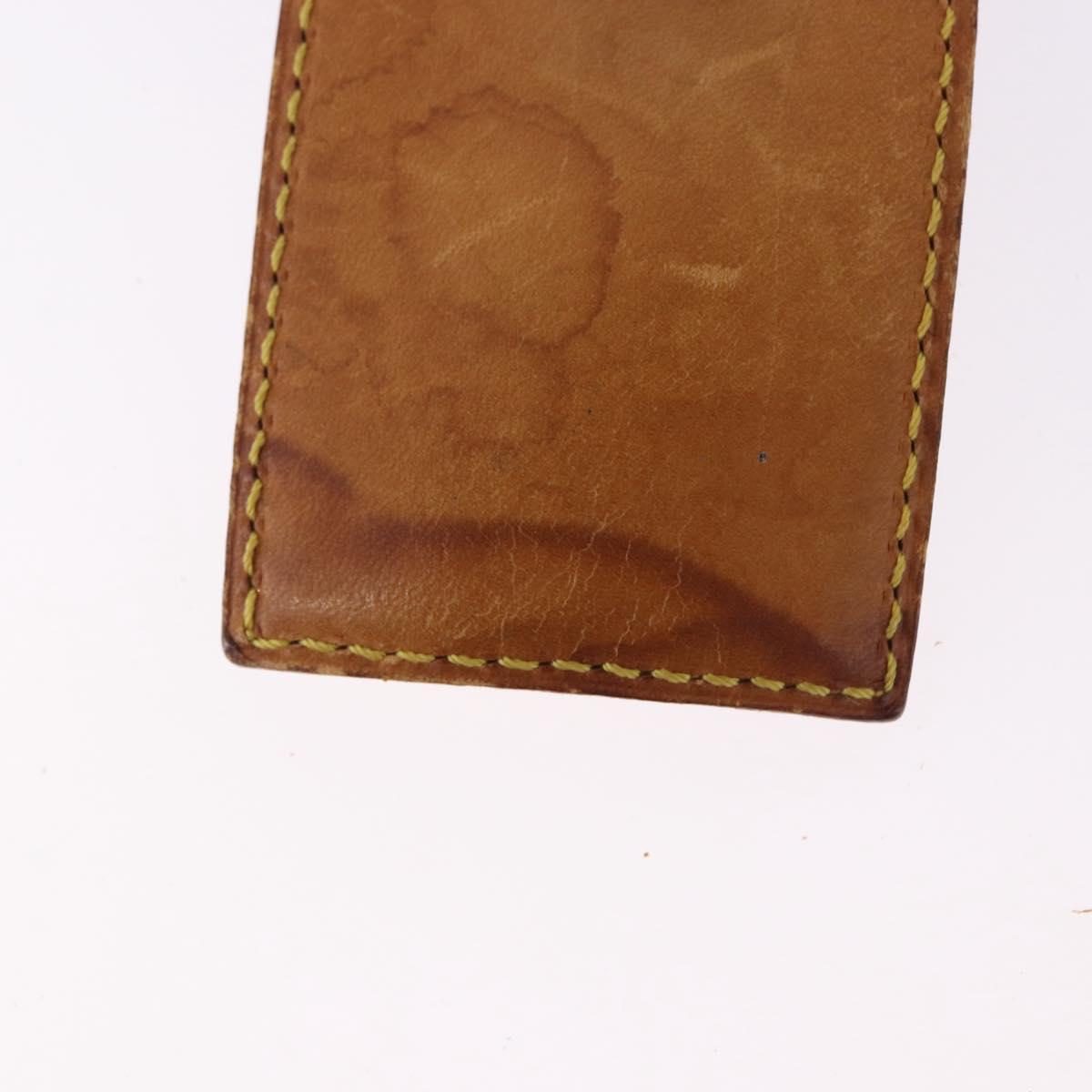 LOUIS VUITTON Name Tag Powanie 10 Set Powanie Leather Beige LV Auth 192583