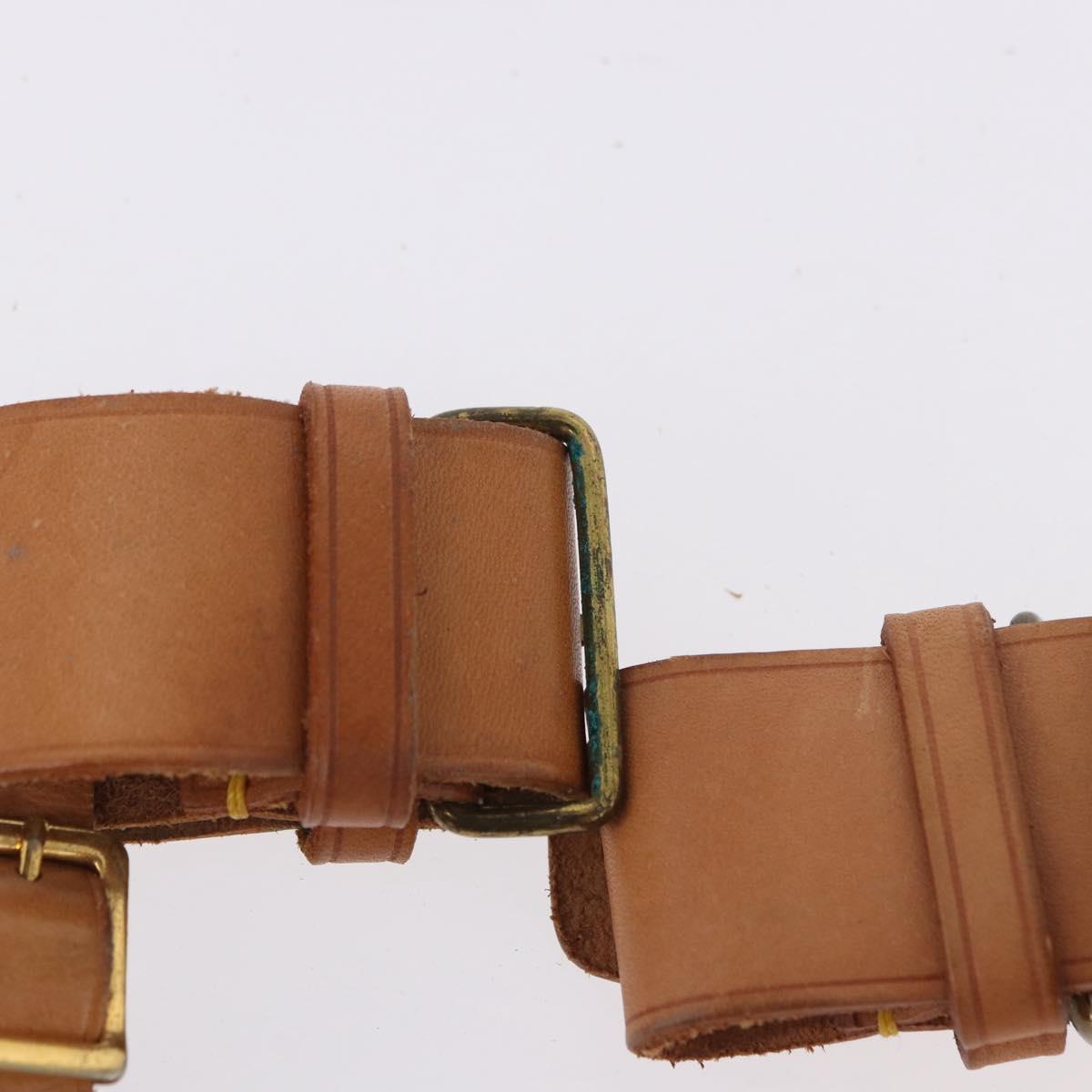 LOUIS VUITTON Name Tag Powanie 10 Set Powanie Leather Beige LV Auth 192585