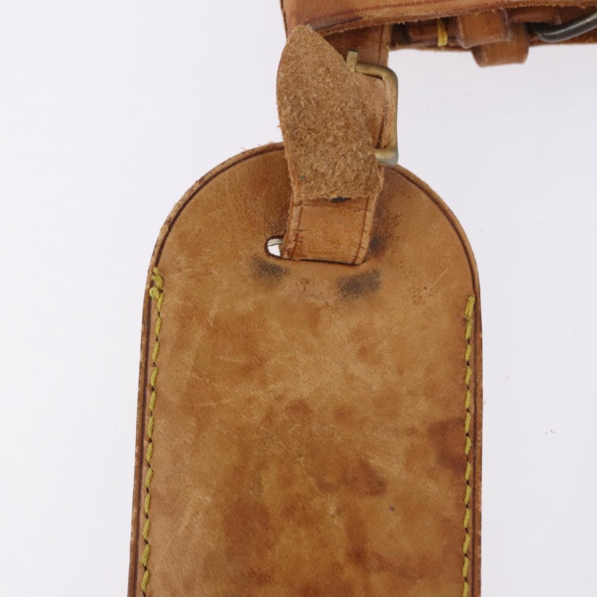 LOUIS VUITTON Name Tag Powanie 10 Set Powanie Leather Beige LV Auth 192587