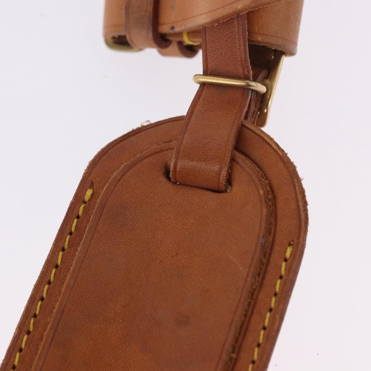 LOUIS VUITTON Name Tag Powanie 10 Set Powanie Leather Beige LV Auth 192587