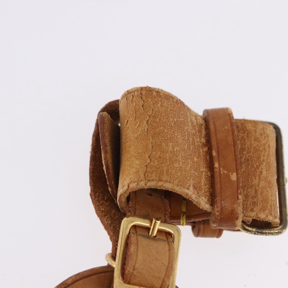 LOUIS VUITTON Name Tag Powanie 10 Set Powanie Leather Beige LV Auth 192588