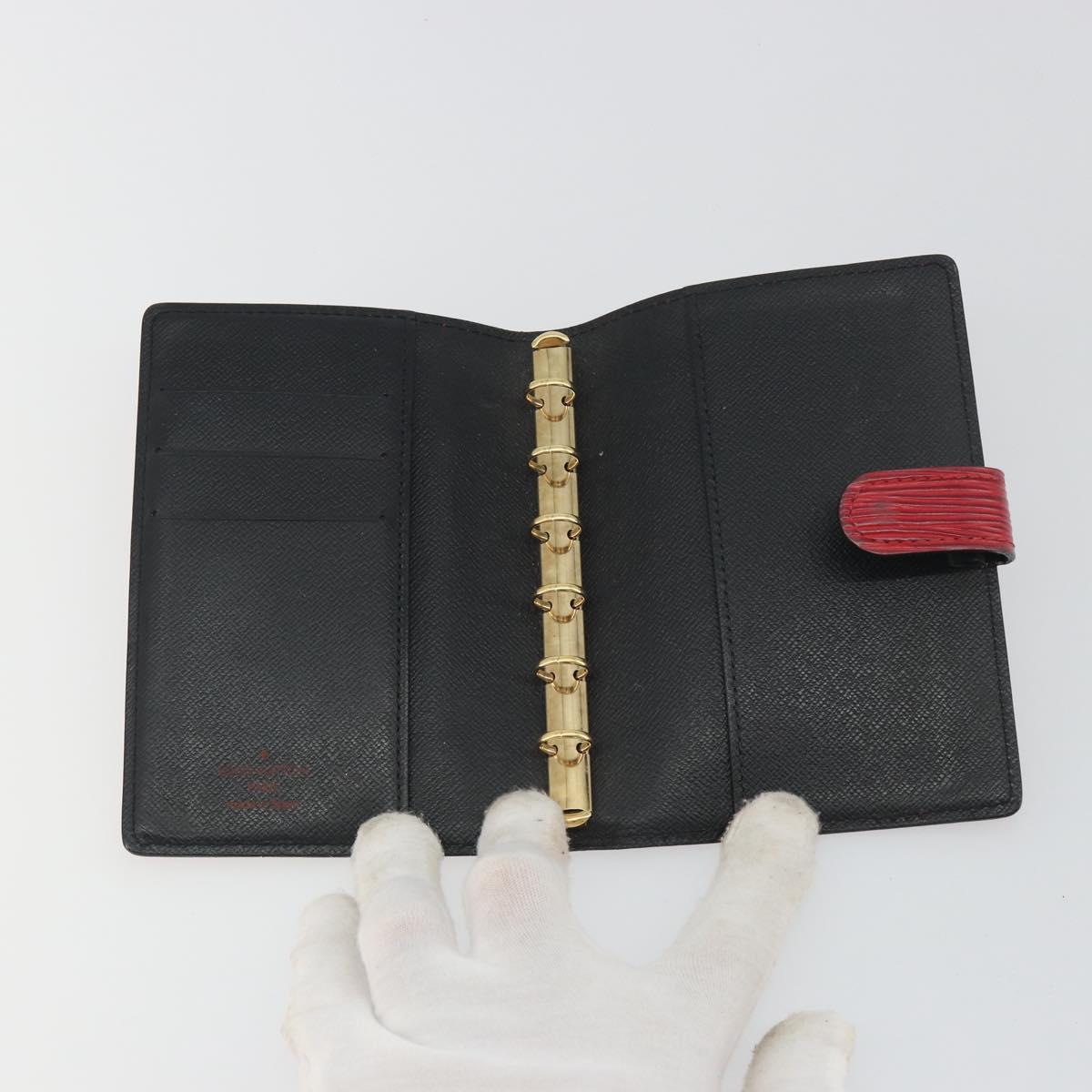 LOUIS VUITTON Epi Agenda PM Day Planner Cover Red R20057 LV Auth 192601