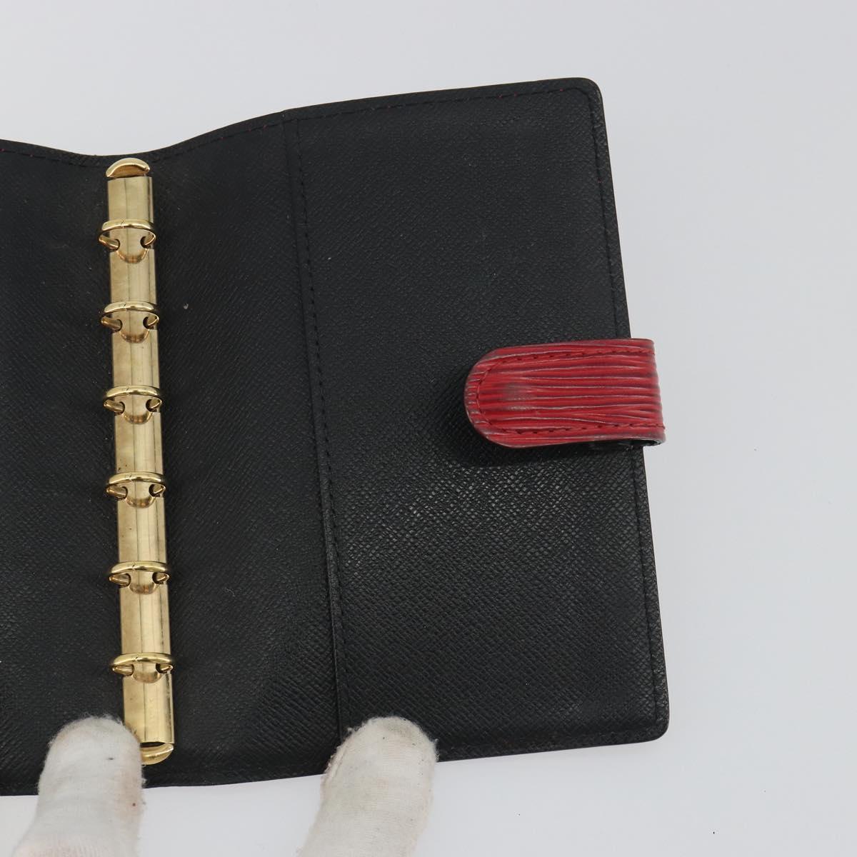 LOUIS VUITTON Epi Agenda PM Day Planner Cover Red R20057 LV Auth 192601