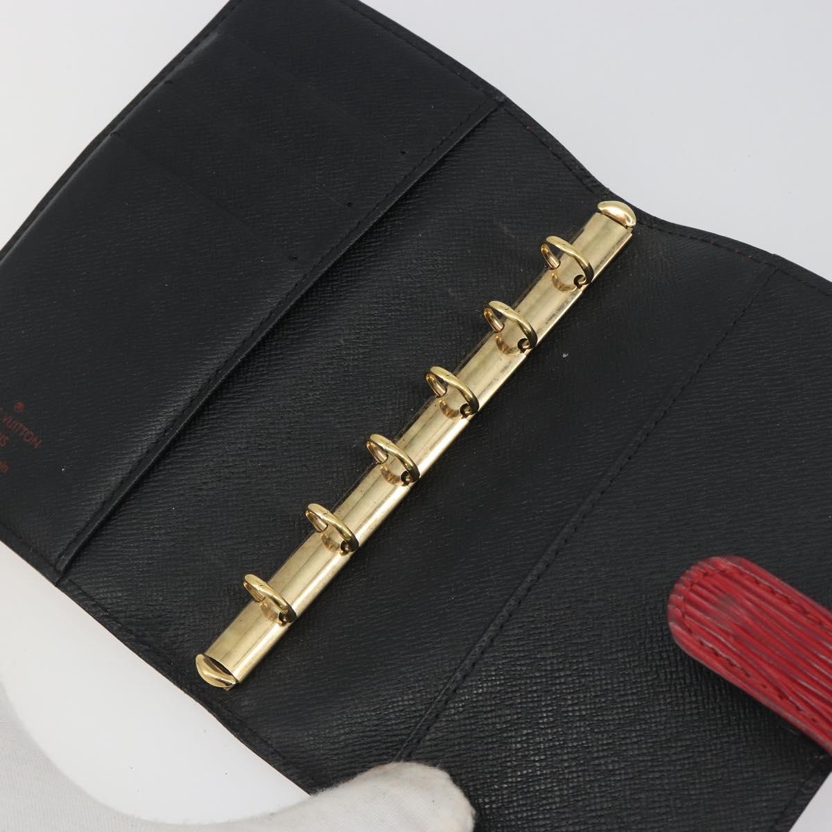 LOUIS VUITTON Epi Agenda PM Day Planner Cover Red R20057 LV Auth 192601