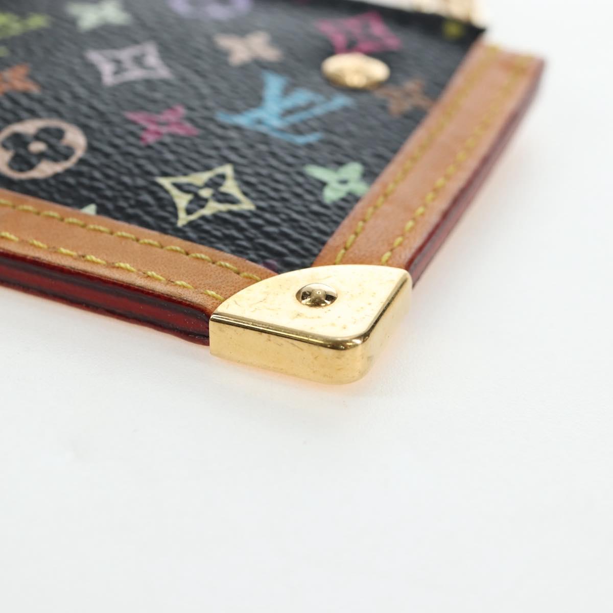 LOUIS VUITTON Monogram Multicolor Pochette Cles Purse Black M13664 Auth 192602M