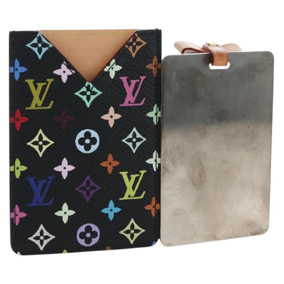 LOUIS VUITTON Monogram Multicolor Etui Hand Mirror Black M92651 LV Auth 192603M
