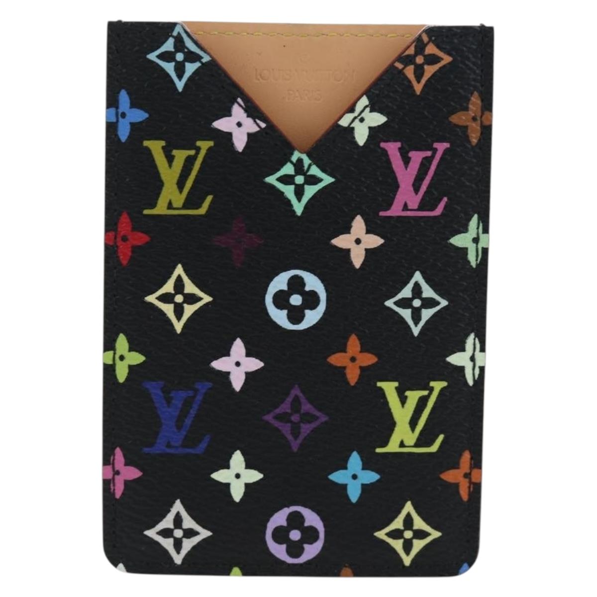 LOUIS VUITTON Monogram Multicolor Etui Hand Mirror Black M92651 LV Auth 192603M