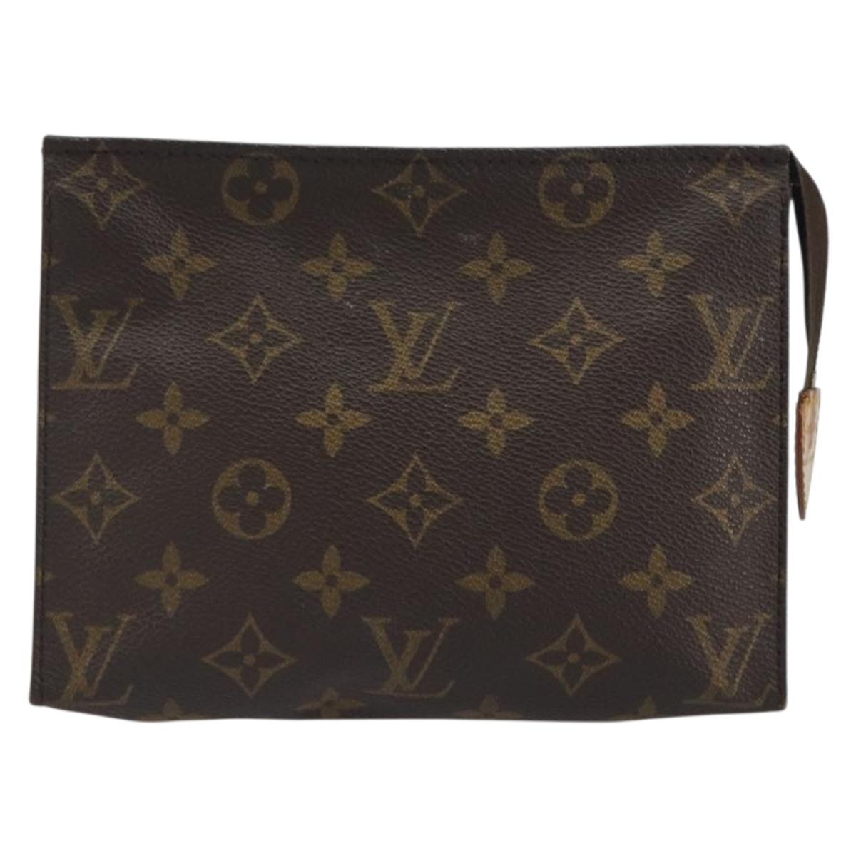 LOUIS VUITTON Monogram Poche Toilette 19 Pouch M47544 LV Auth 192610