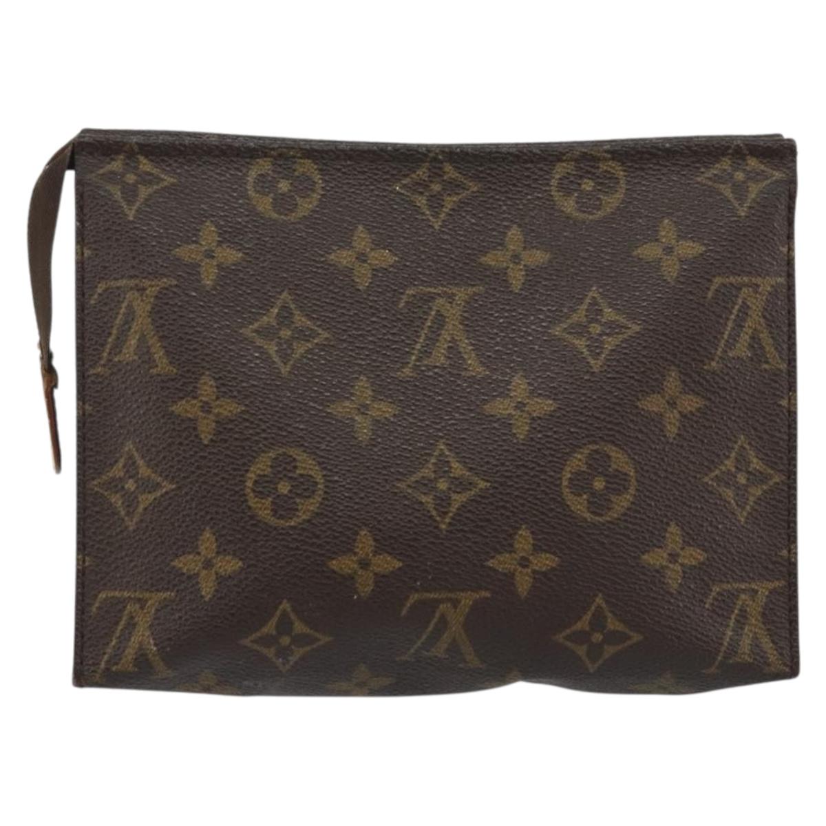 LOUIS VUITTON Monogram Poche Toilette 19 Pouch M47544 LV Auth 192610