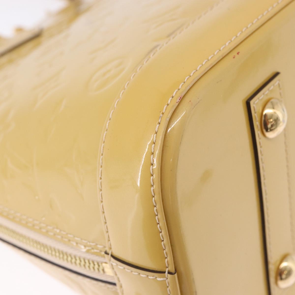 LOUIS VUITTON Monogram Vernis Alma PM Hand Bag Galet LV Auth 192614