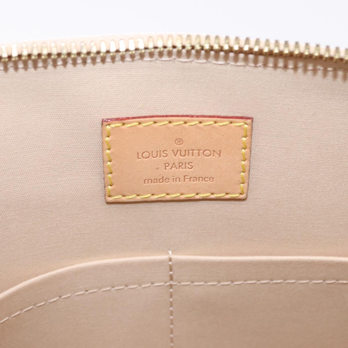 LOUIS VUITTON Monogram Vernis Alma PM Hand Bag Galet LV Auth 192614