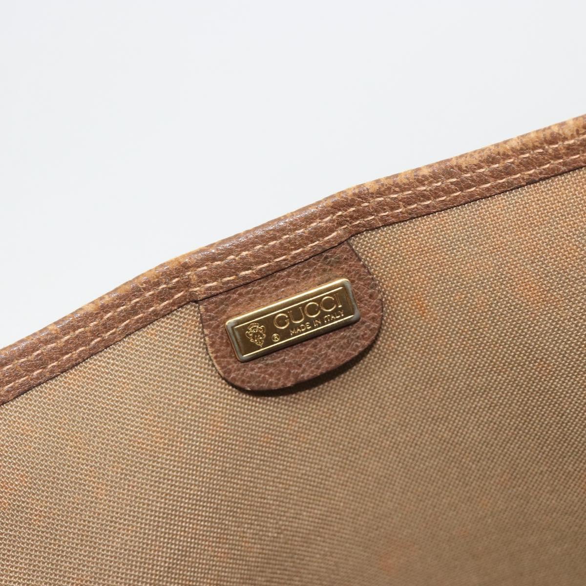 GUCCI GG Supreme Web Sherry Line Tote Bag PVC Beige Gold 002 39 6487 Auth 192621A