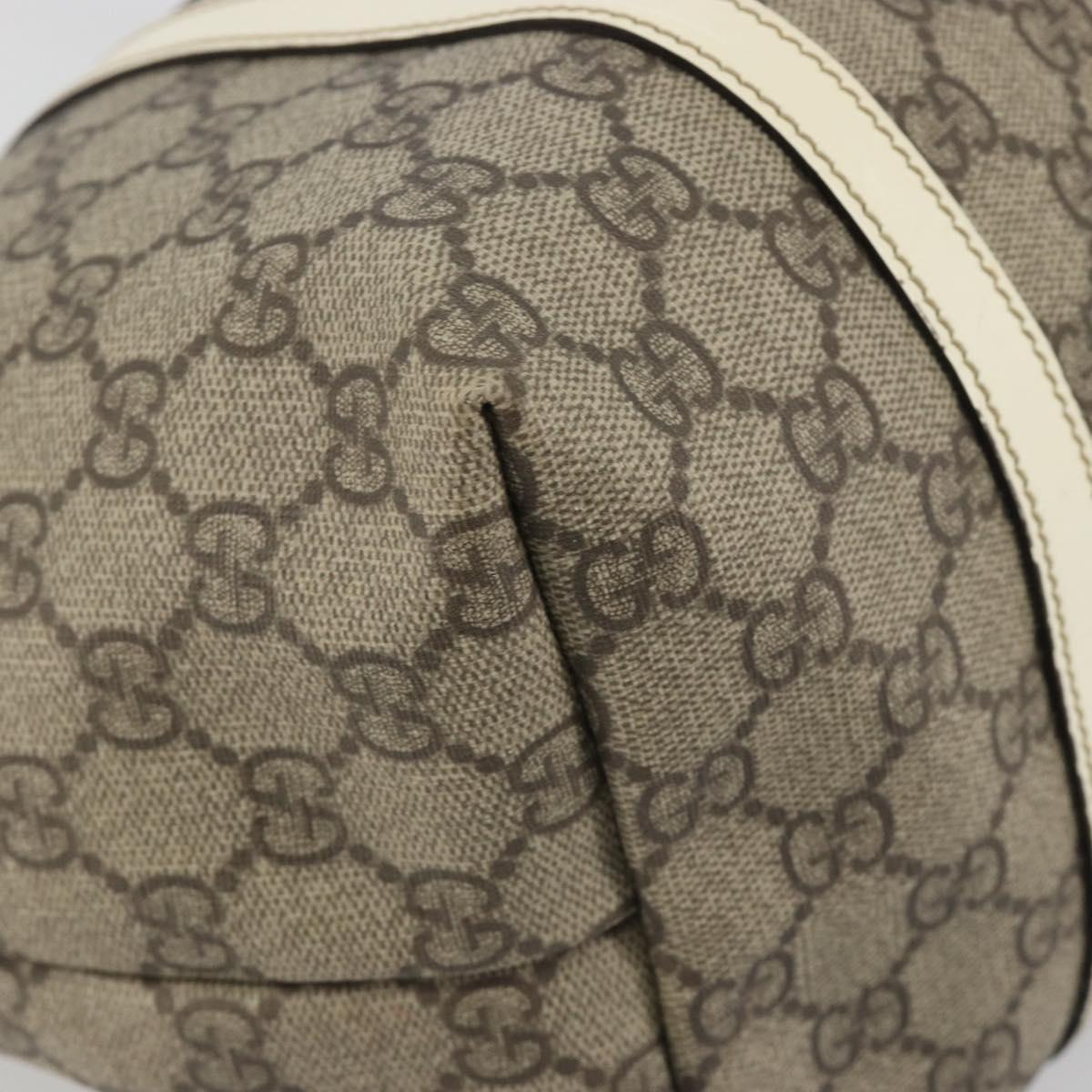 GUCCI GG Supreme Tote Bag PVC Beige Gold 197953 Auth 192623A