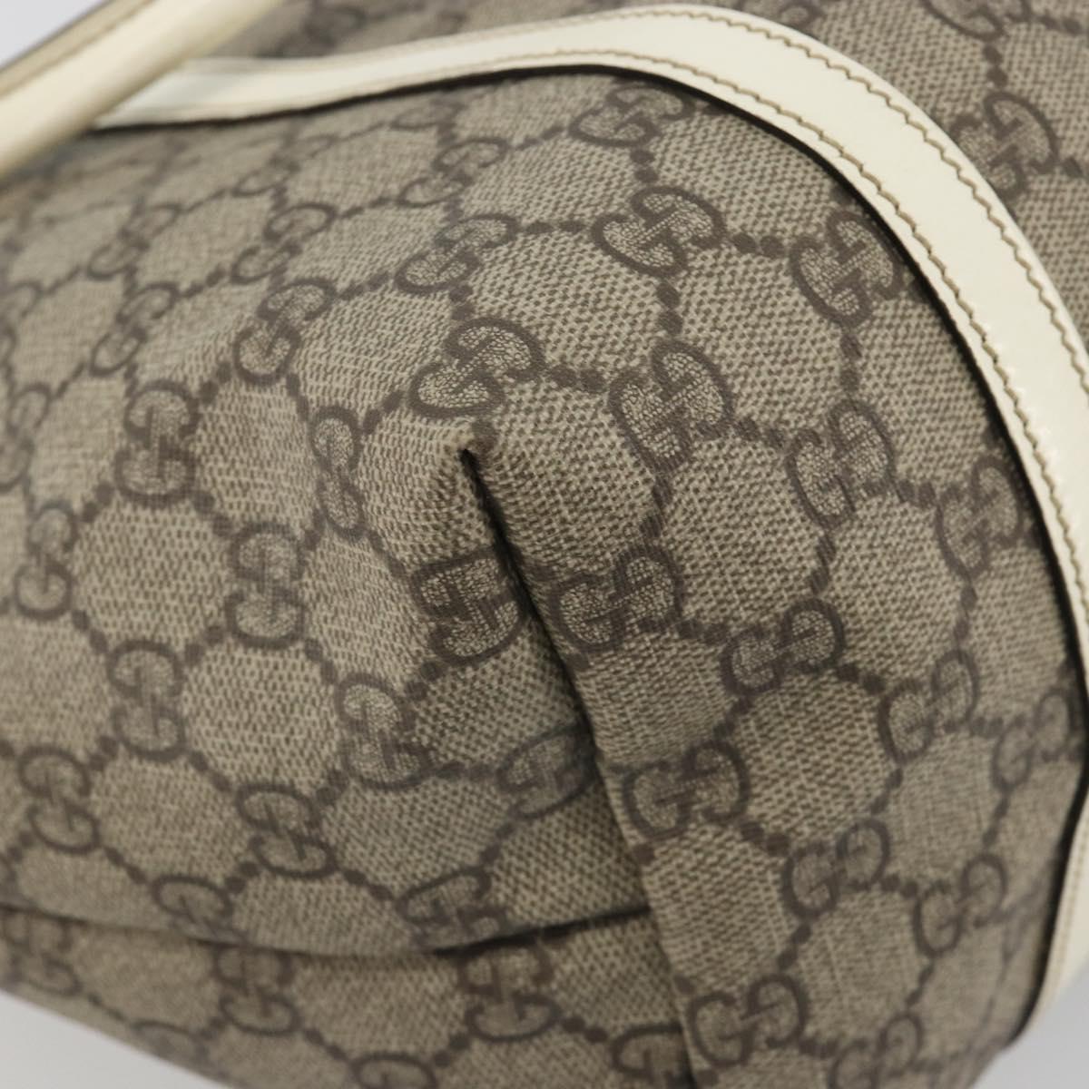 GUCCI GG Supreme Tote Bag PVC Beige Gold 197953 Auth 192623A