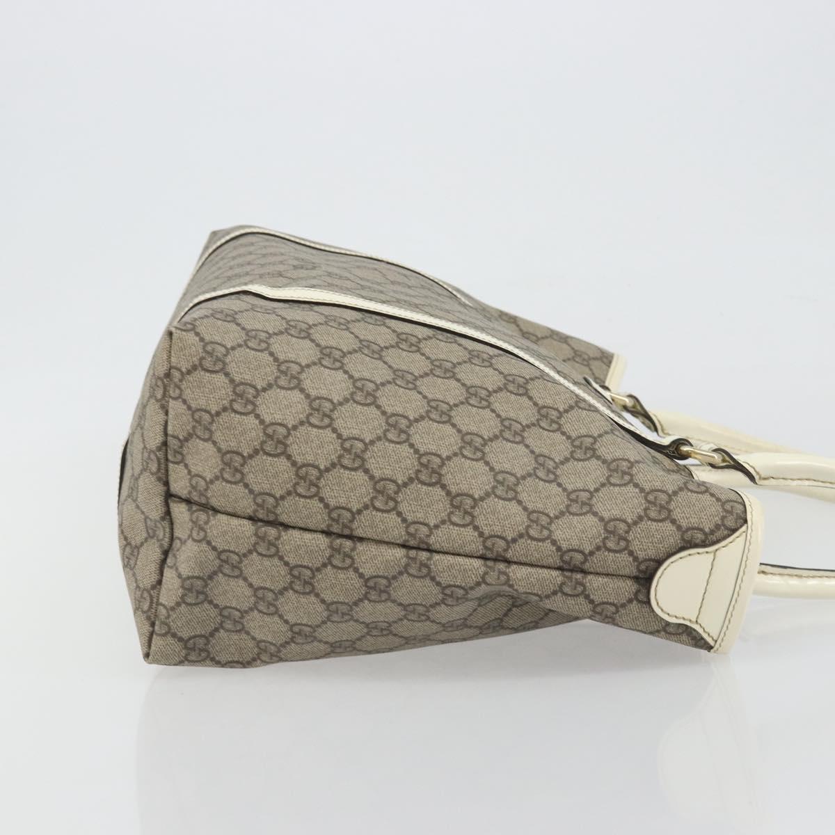 GUCCI GG Supreme Tote Bag PVC Beige Gold 197953 Auth 192623A