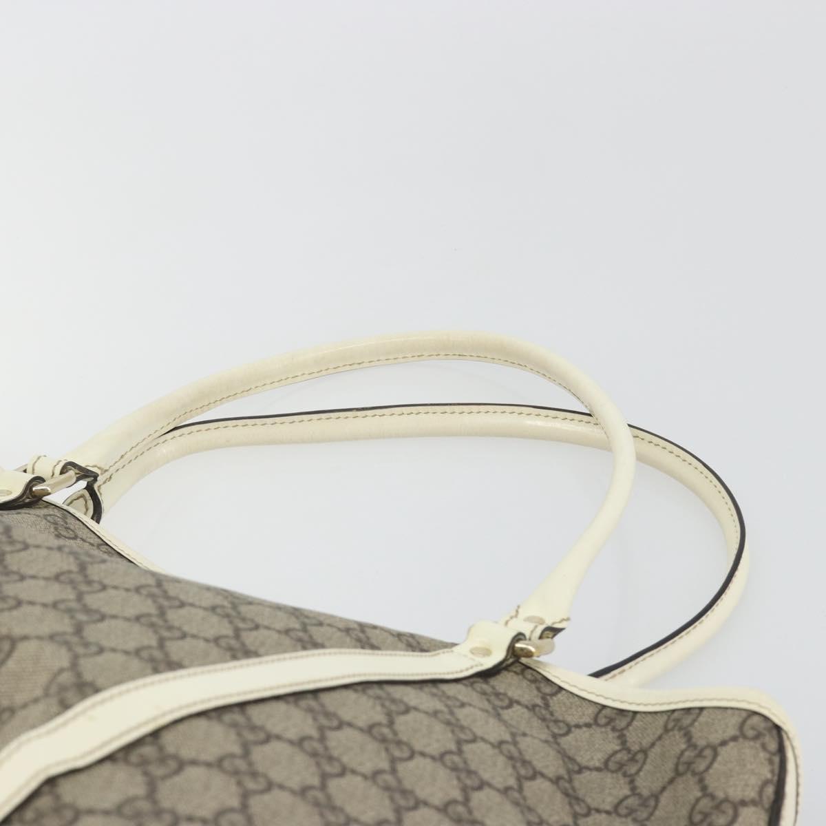 GUCCI GG Supreme Tote Bag PVC Beige Gold 197953 Auth 192623A