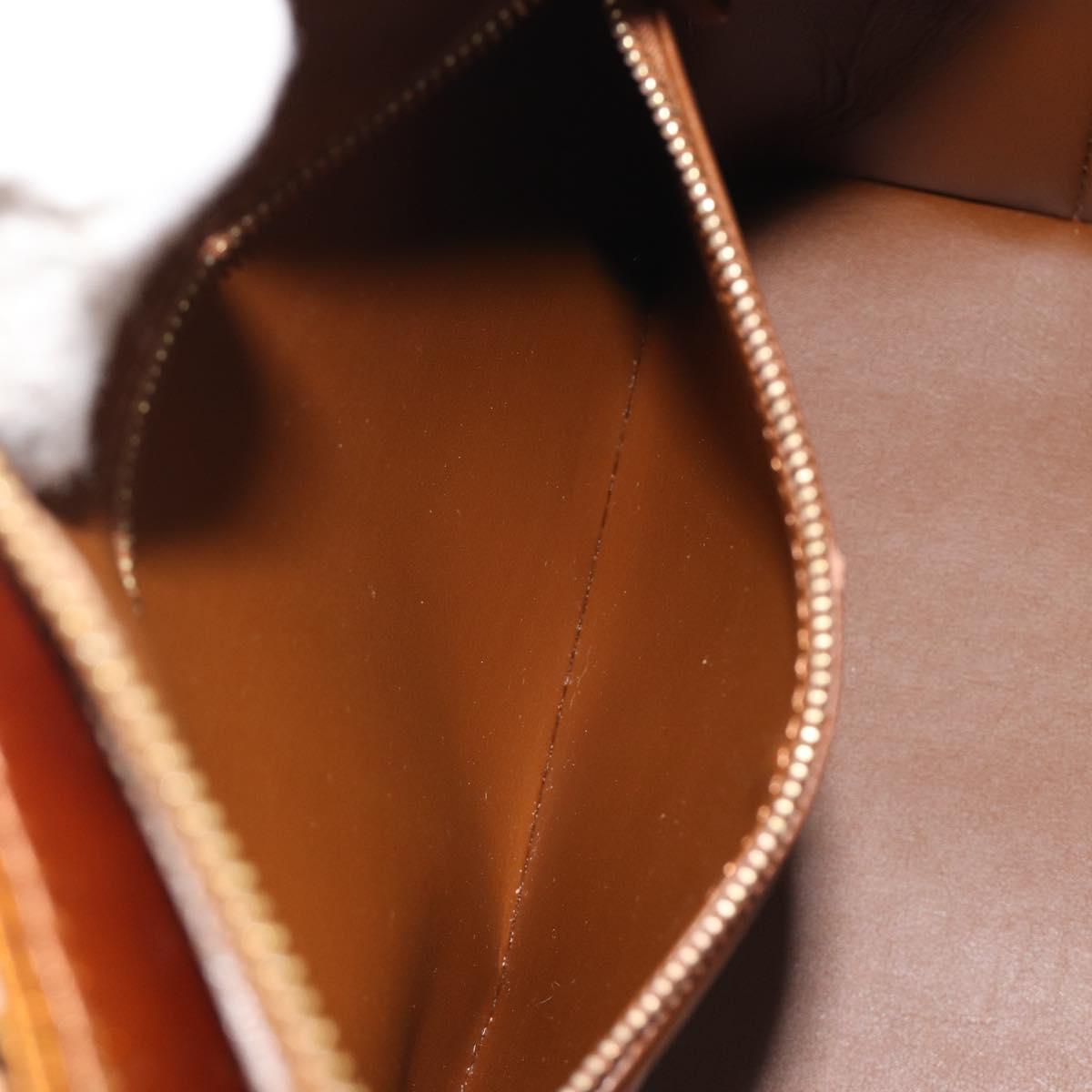 LOUIS VUITTON Monogram Vernis Houston Hand Bag Bronze M91122 LV Auth 192628