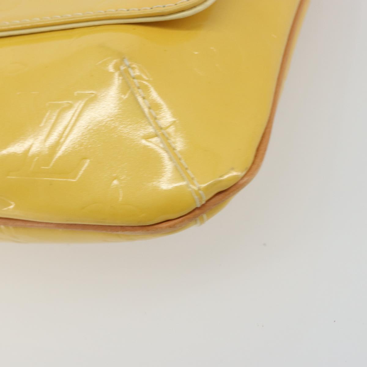 LOUIS VUITTON Monogram Vernis Thompson Street Bag Lime Yellow M91071 Auth 192632