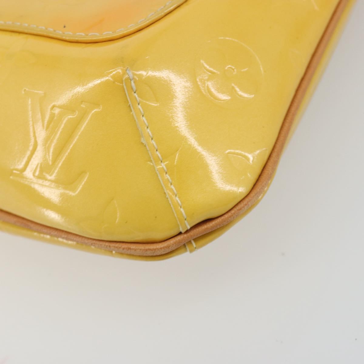 LOUIS VUITTON Monogram Vernis Thompson Street Bag Lime Yellow M91071 Auth 192632
