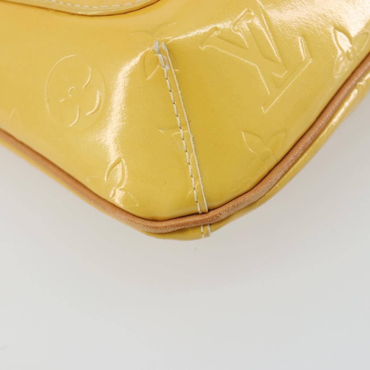 LOUIS VUITTON Monogram Vernis Thompson Street Bag Lime Yellow M91071 Auth 192632