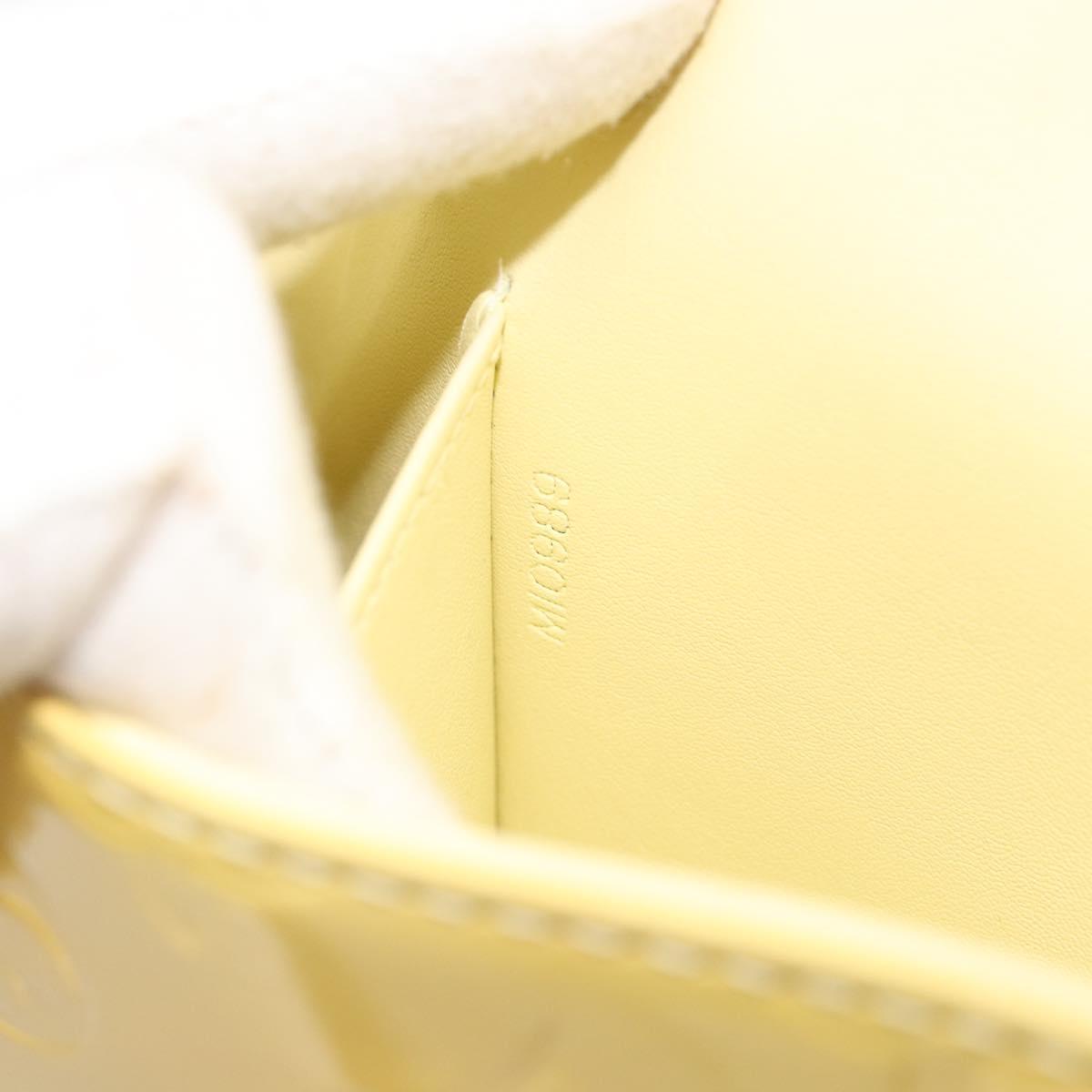 LOUIS VUITTON Monogram Vernis Thompson Street Bag Lime Yellow M91071 Auth 192632