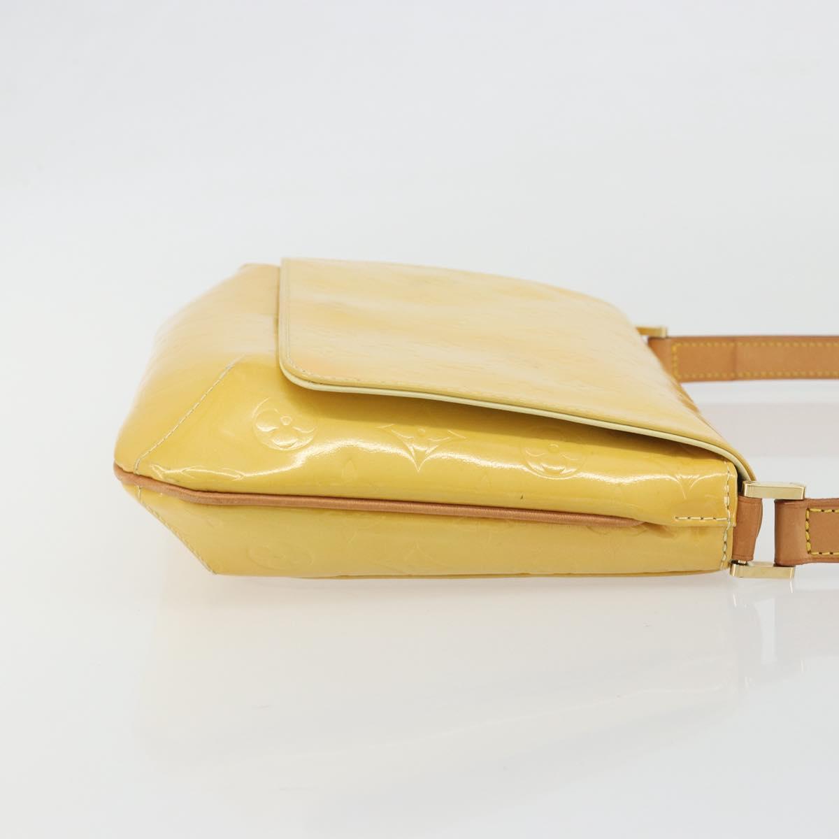 LOUIS VUITTON Monogram Vernis Thompson Street Bag Lime Yellow M91071 Auth 192632