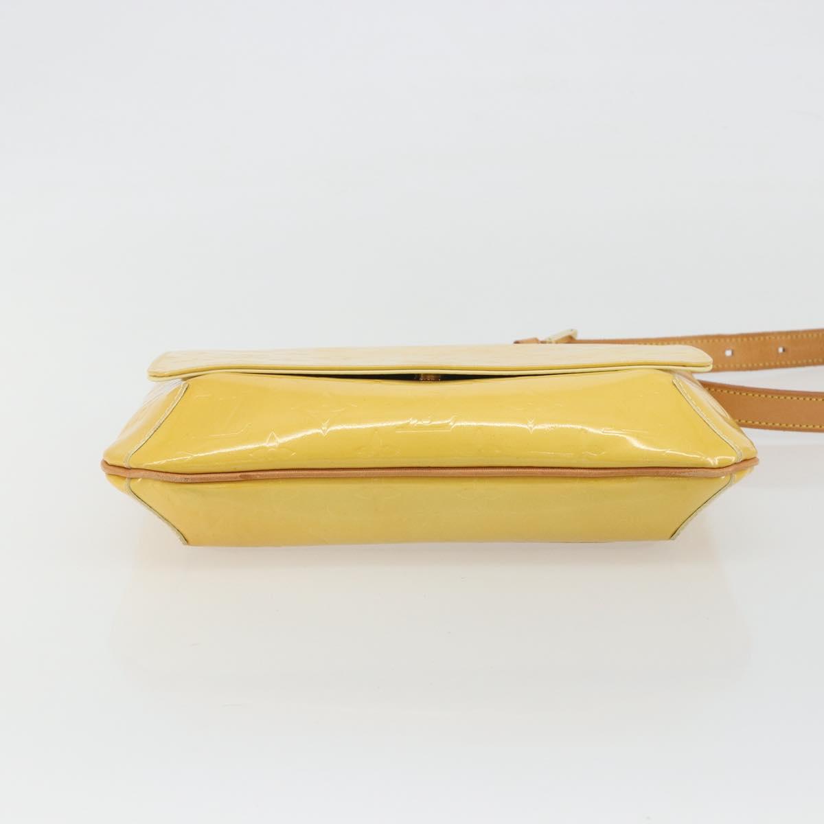 LOUIS VUITTON Monogram Vernis Thompson Street Bag Lime Yellow M91071 Auth 192632