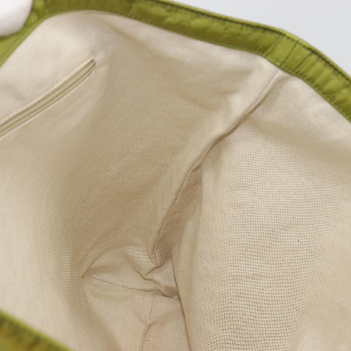 GUCCI GG Canvas Guccissima Tote Bag Nylon Green 295252 Auth 192643