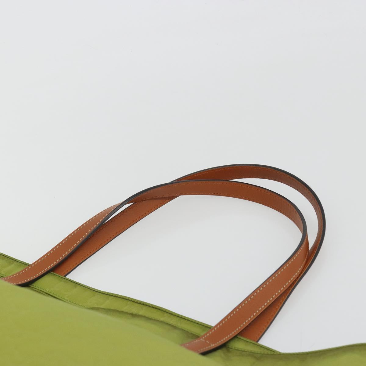 GUCCI GG Canvas Guccissima Tote Bag Nylon Green 295252 Auth 192643