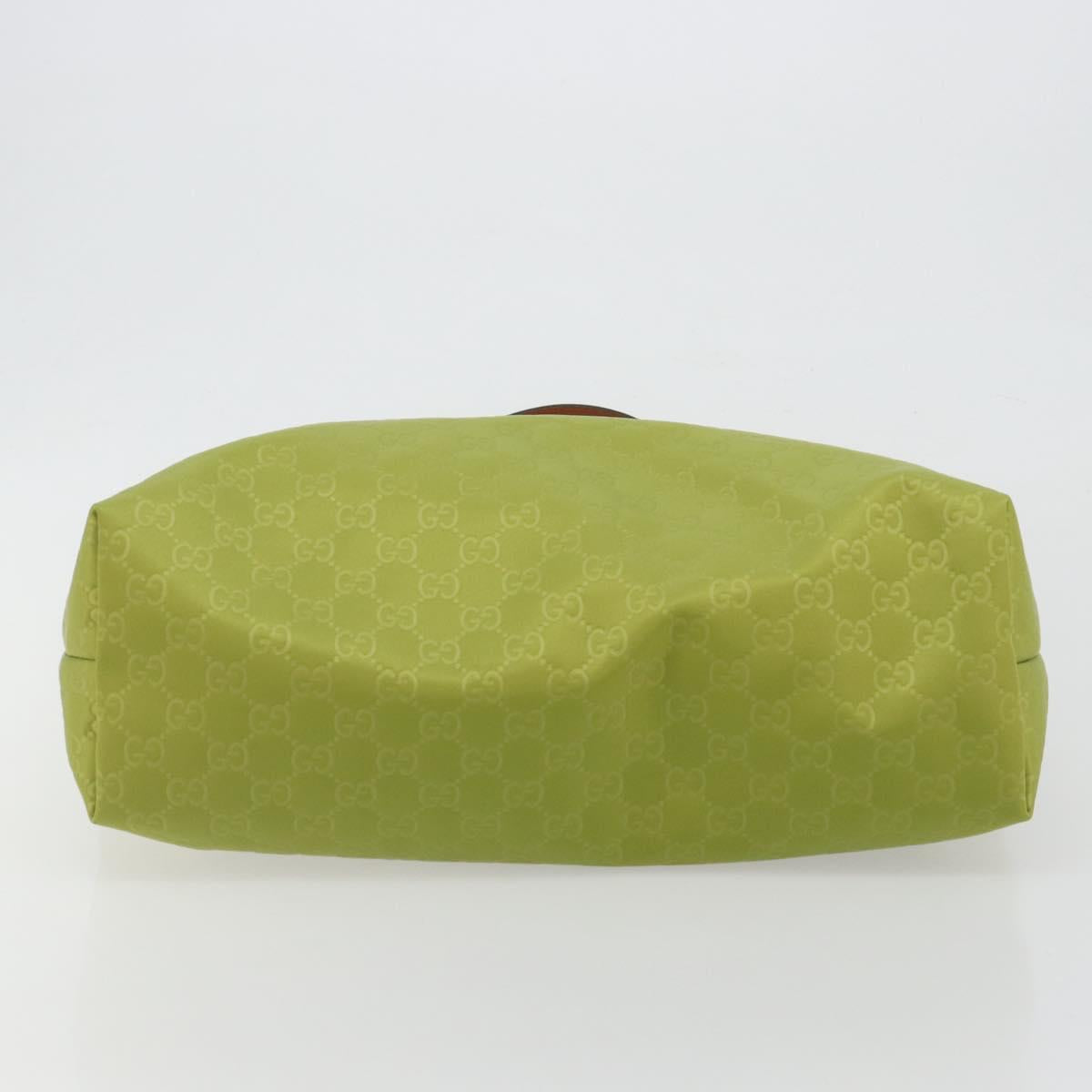 GUCCI GG Canvas Guccissima Tote Bag Nylon Green 295252 Auth 192643