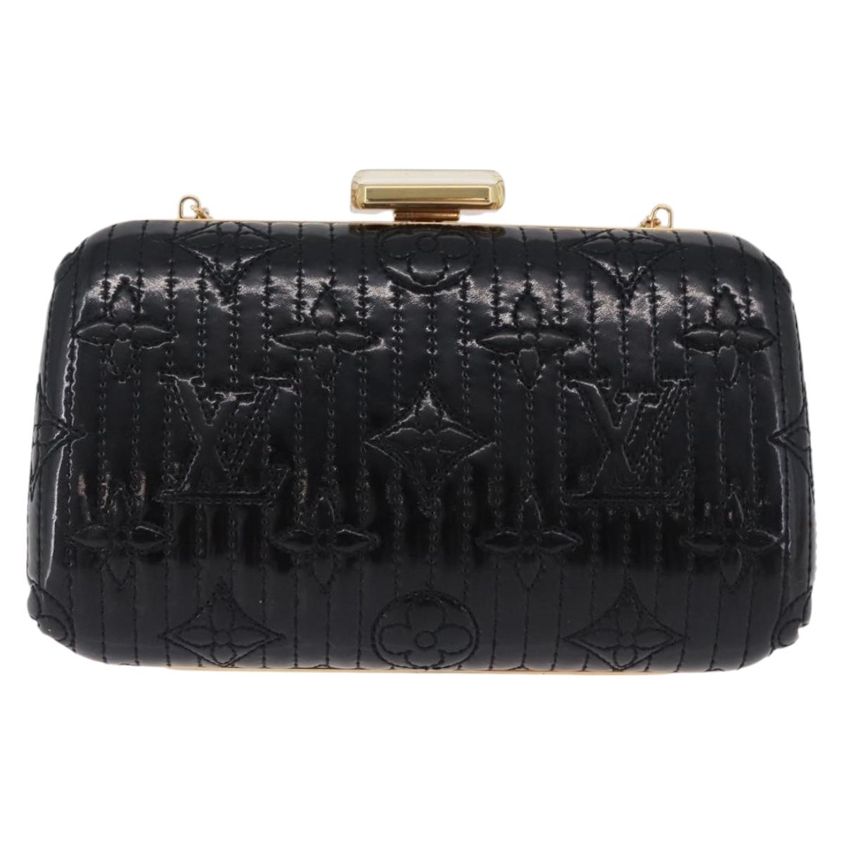LOUIS VUITTON Monogram motard Minodiere Clutch Bag Black M95750 Auth 192645SAV