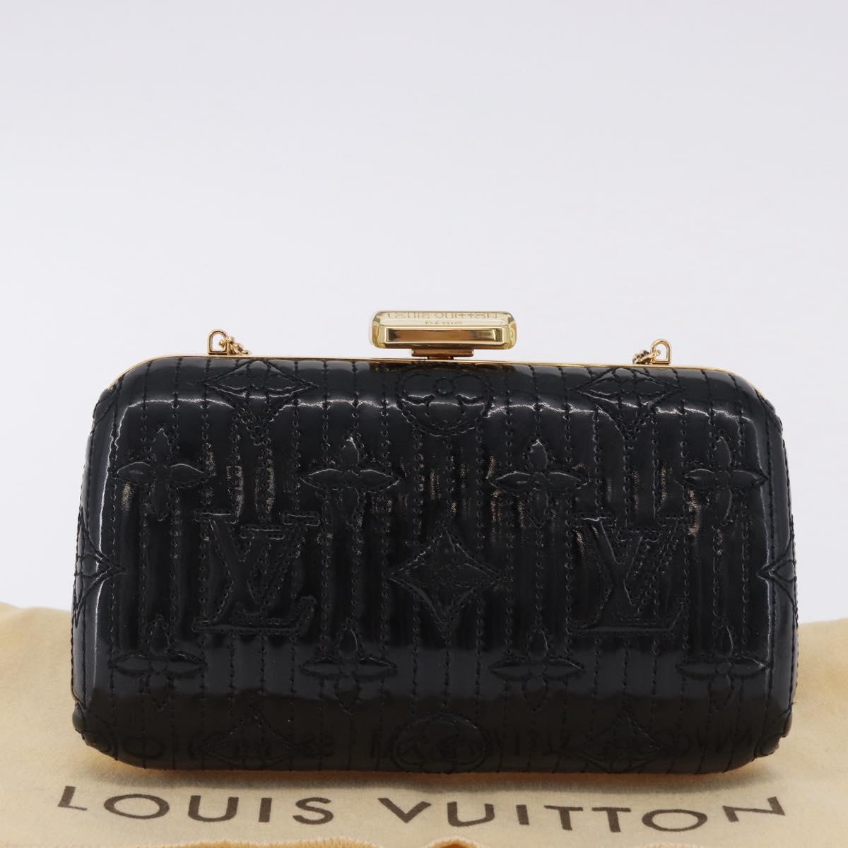 LOUIS VUITTON Monogram motard Minodiere Clutch Bag Black M95750 Auth 192645SAV