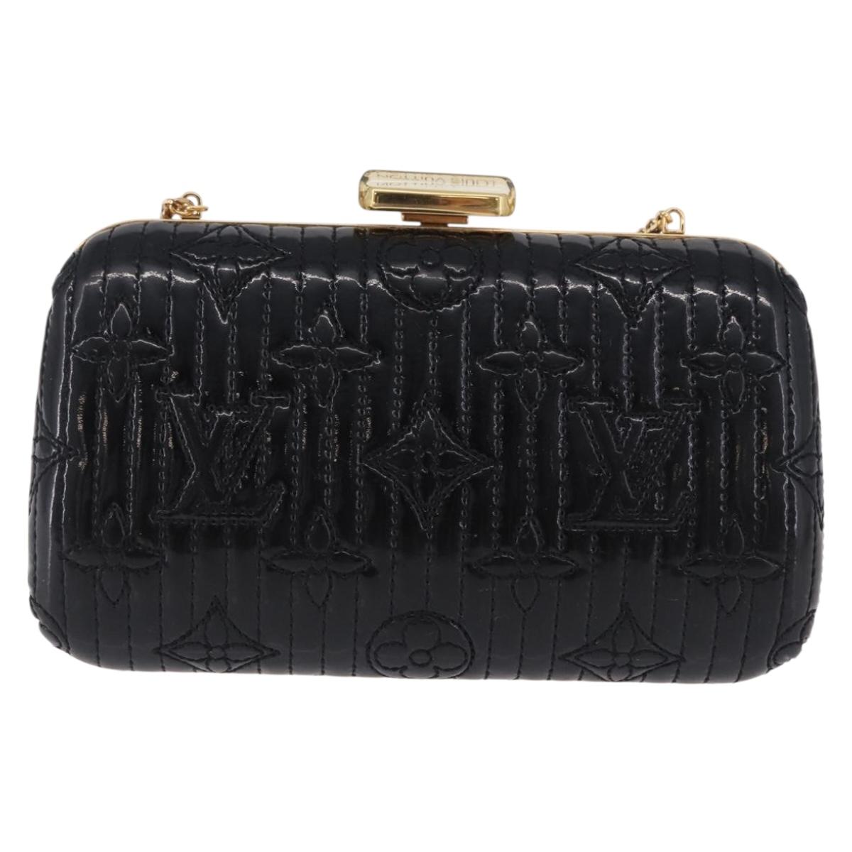 LOUIS VUITTON Monogram motard Minodiere Clutch Bag Black M95750 Auth 192645SAV