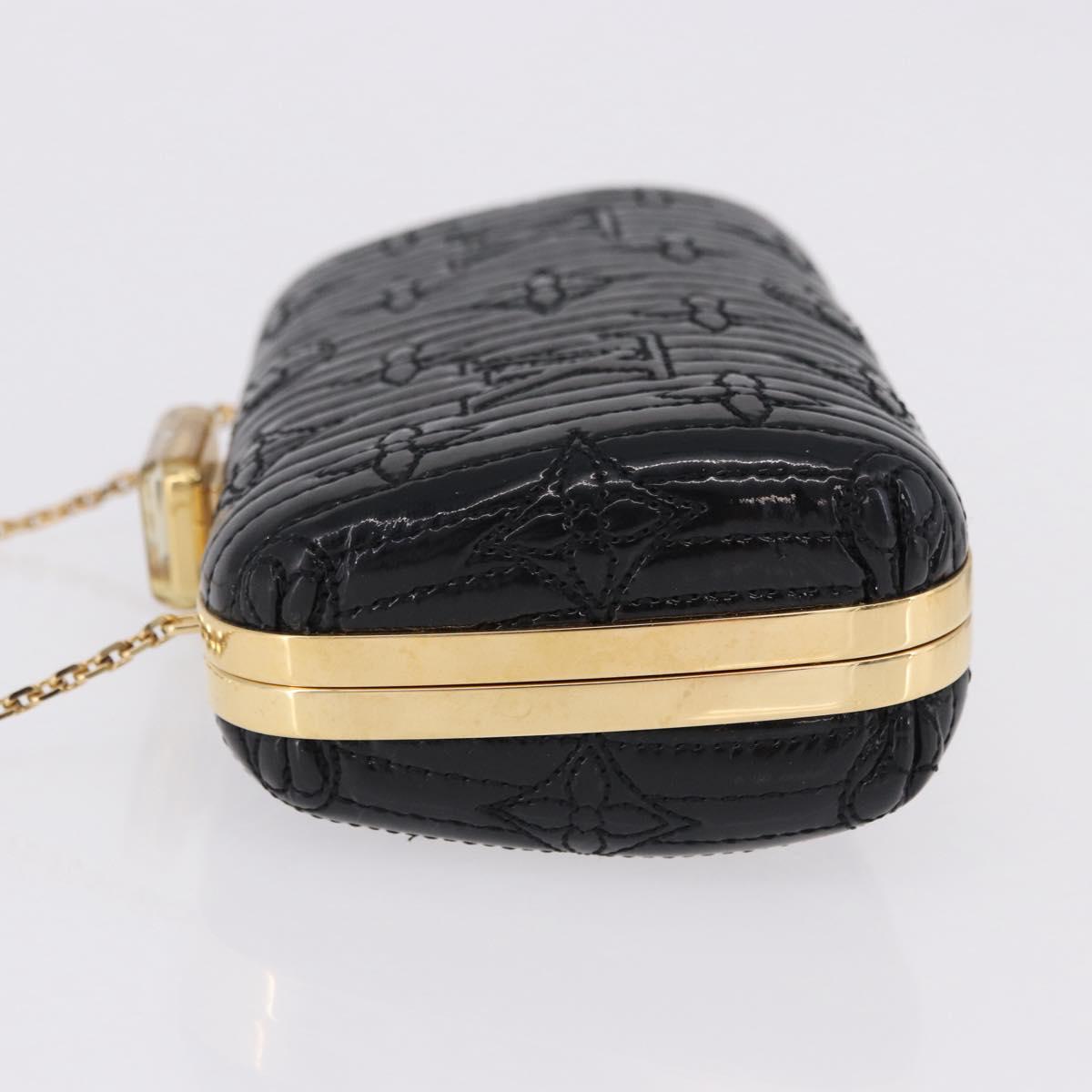 LOUIS VUITTON Monogram motard Minodiere Clutch Bag Black M95750 Auth 192645SAV
