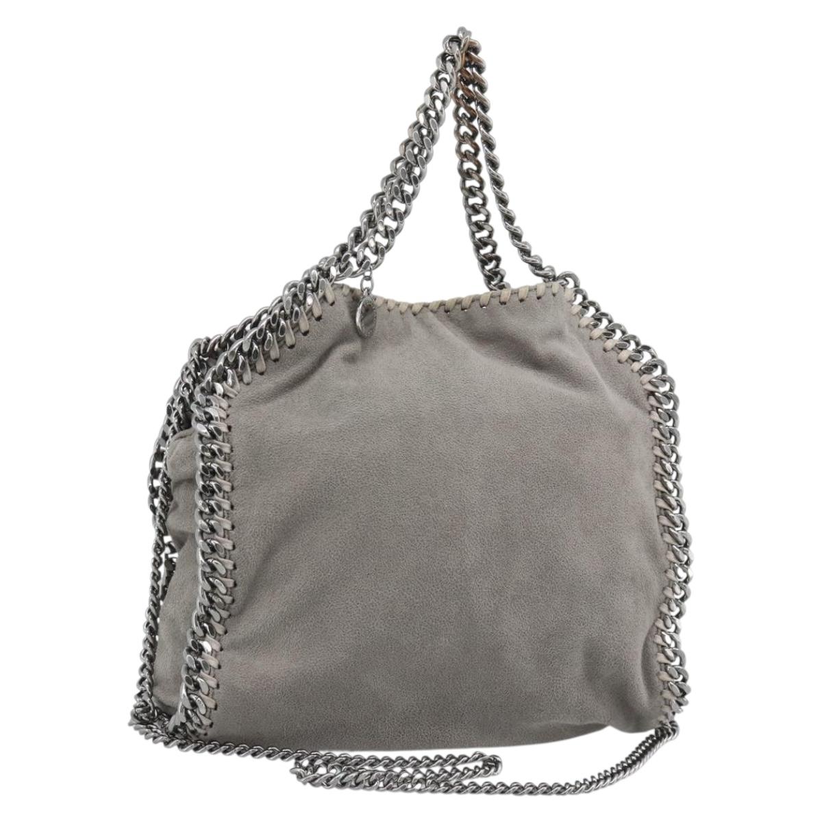 Stella MacCartney Falabella Chain Bag Polyester 2way Gray 495150 Auth 192646A