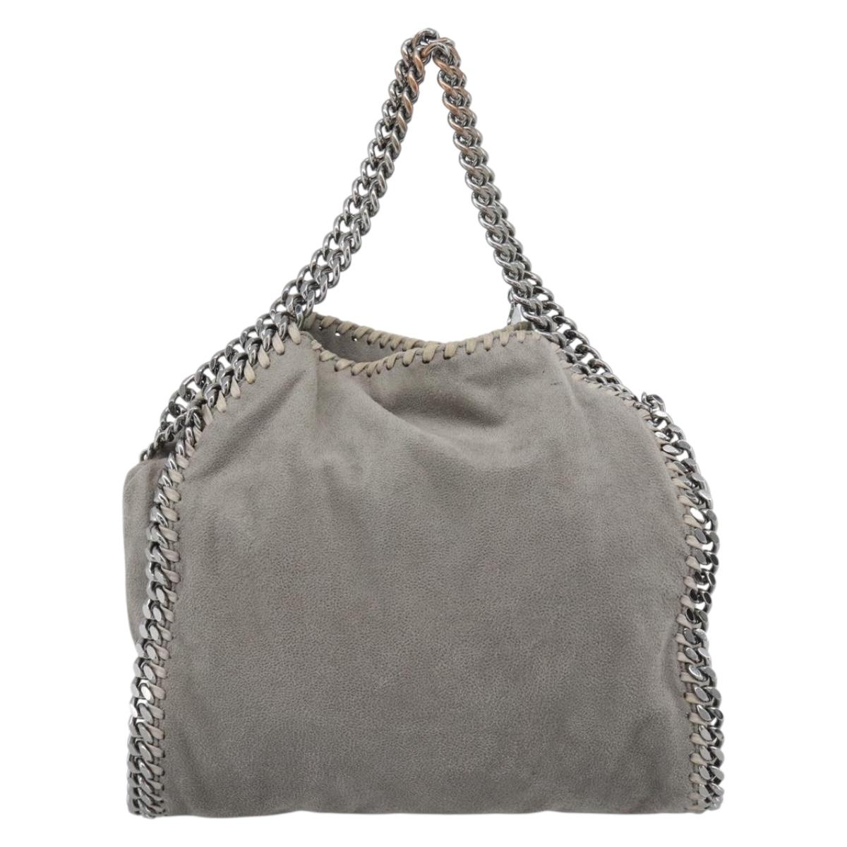Stella MacCartney Falabella Chain Bag Polyester 2way Gray 495150 Auth 192646A