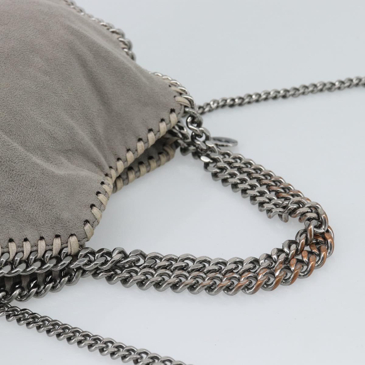 Stella MacCartney Falabella Chain Bag Polyester 2way Gray 495150 Auth 192646A