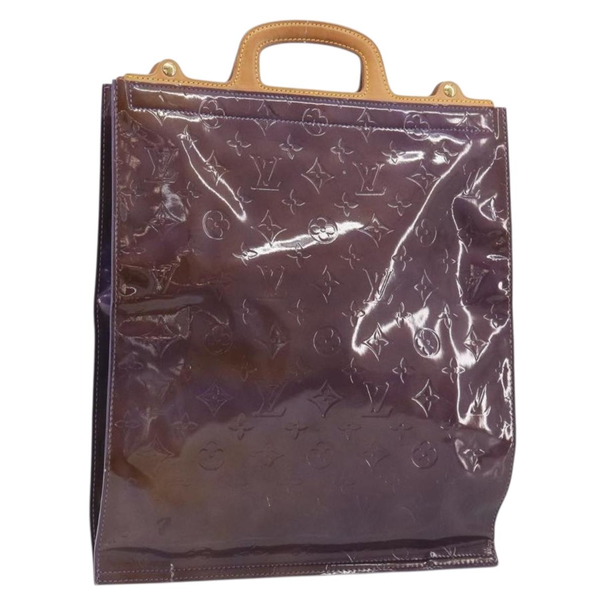 LOUIS VUITTON Monogram Vernis Stanton Tote Bag Purple Viole M91079 Auth 192648