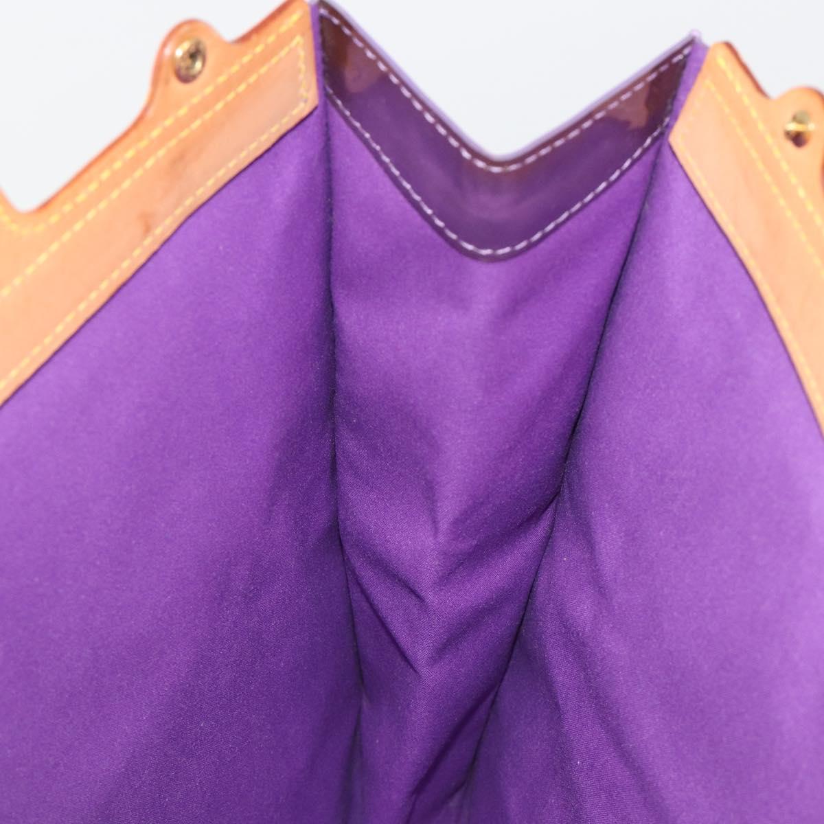 LOUIS VUITTON Monogram Vernis Stanton Tote Bag Purple Viole M91079 Auth 192648