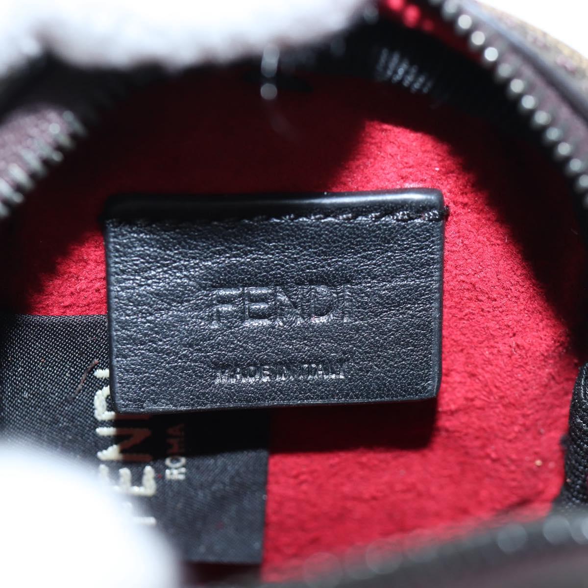 FENDI Zucca Canvas Pouch Brown Black Auth 192655M